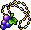 Image of the Grape Pendant earring.
